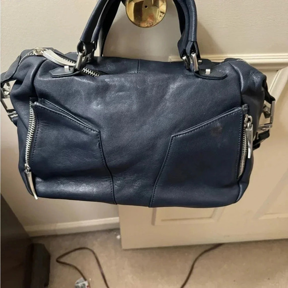 Romy Gold Navy Bag with shoulder strap - Picture 2 of 5